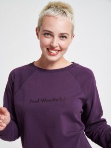 Asquith X Two Lives - Feel Wonderful Sweatshirt - Aubergine